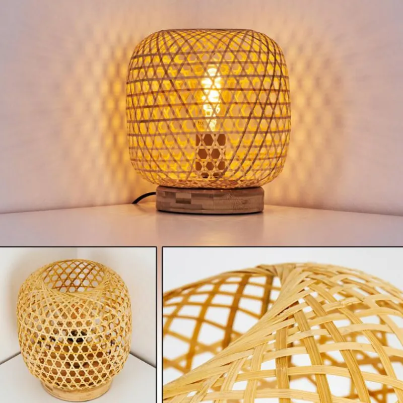 Luminaires Scandinaves-hofstein Lampe de table Batumi Brun, 1 lumière