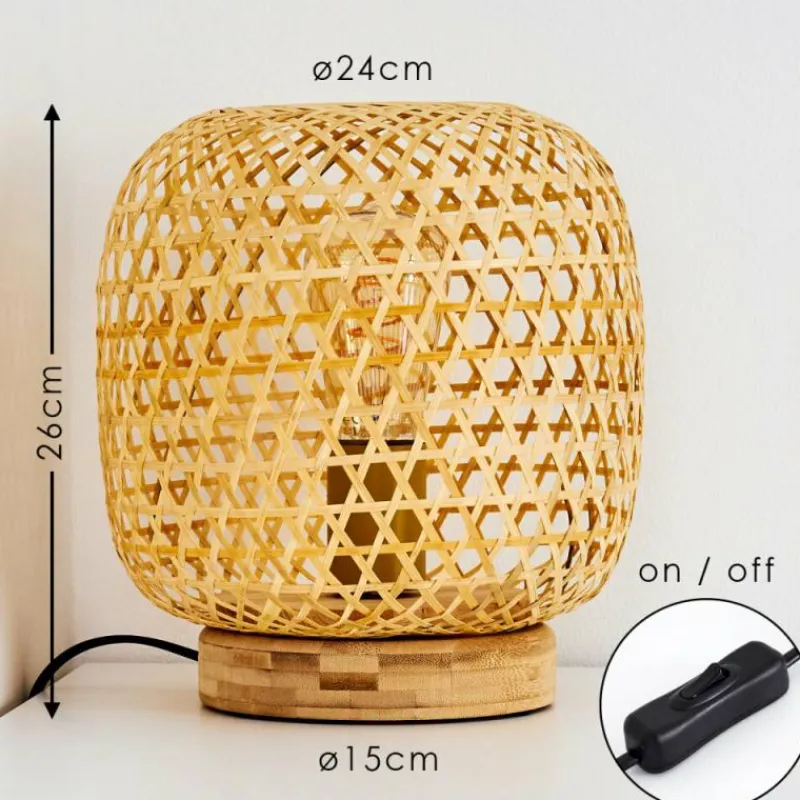 Luminaires Scandinaves-hofstein Lampe de table Batumi Brun, 1 lumière