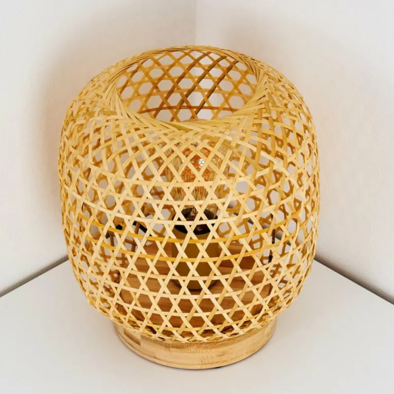 Luminaires Scandinaves-hofstein Lampe de table Batumi Brun, 1 lumière