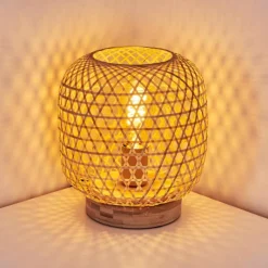 Luminaires Scandinaves-hofstein Lampe de table Batumi Brun, 1 lumière