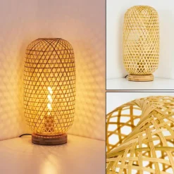 Luminaires Scandinaves-hofstein Lampe de table Batumi Brun, 1 lumière