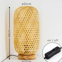 Luminaires Scandinaves-hofstein Lampe de table Batumi Brun, 1 lumière