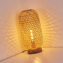 Luminaires Scandinaves-hofstein Lampe de table Batumi Brun, 1 lumière