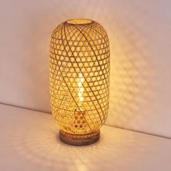 Luminaires Scandinaves-hofstein Lampe de table Batumi Brun, 1 lumière