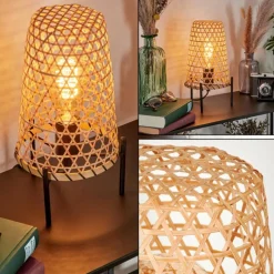 Luminaires Scandinaves-hofstein Lampe de table Bauro Écru, Noir, 1 lumière