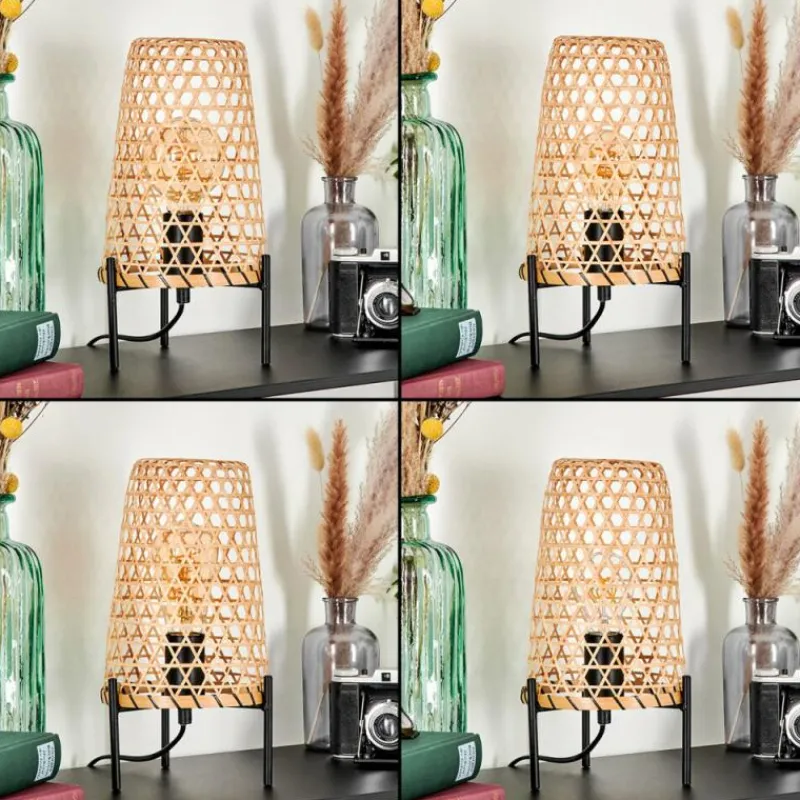 Luminaires Scandinaves-hofstein Lampe de table Bauro Écru, Noir, 1 lumière