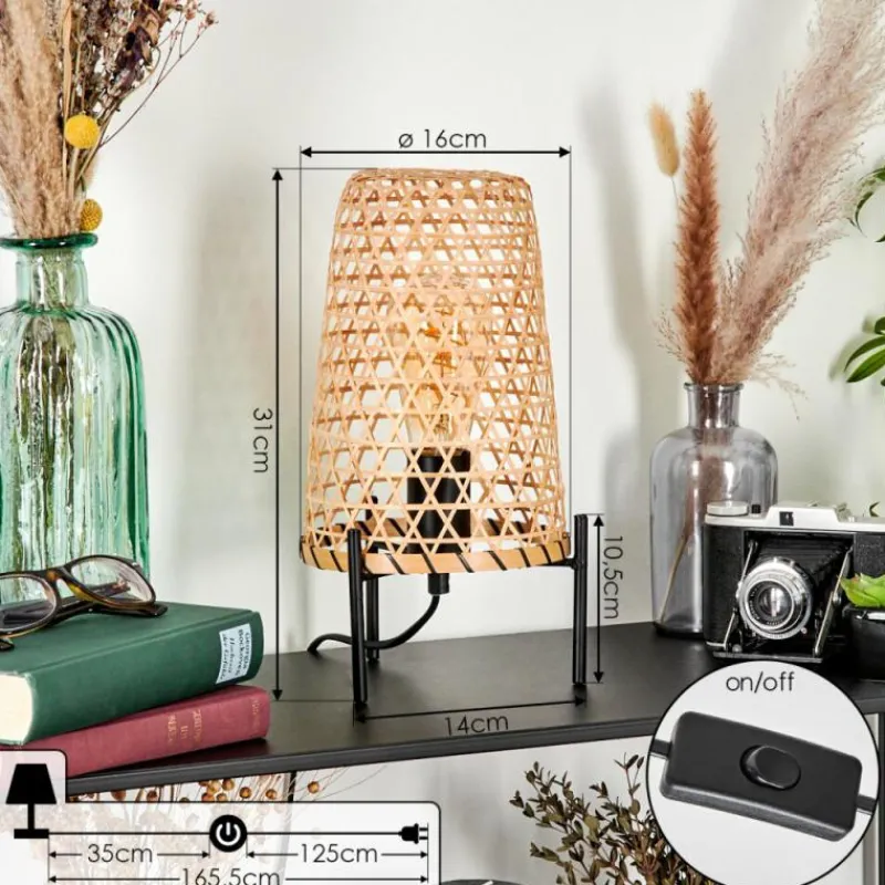 Luminaires Scandinaves-hofstein Lampe de table Bauro Écru, Noir, 1 lumière