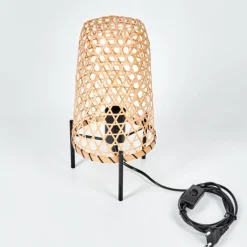 Luminaires Scandinaves-hofstein Lampe de table Bauro Écru, Noir, 1 lumière