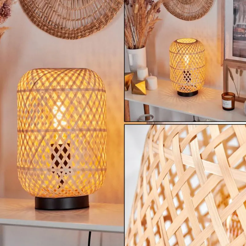 Luminaires Scandinaves-hofstein Lampe de table Bauro Écru, Noir, 1 lumière