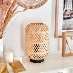 Luminaires Scandinaves-hofstein Lampe de table Bauro Écru, Noir, 1 lumière