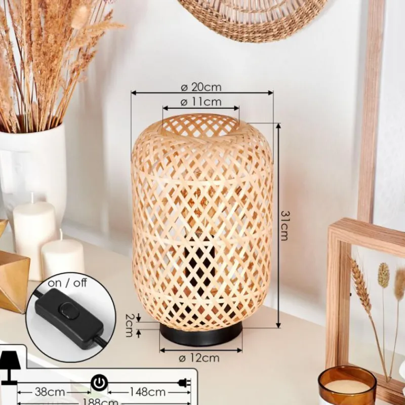 Luminaires Scandinaves-hofstein Lampe de table Bauro Écru, Noir, 1 lumière