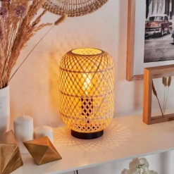 Luminaires Scandinaves-hofstein Lampe de table Bauro Écru, Noir, 1 lumière