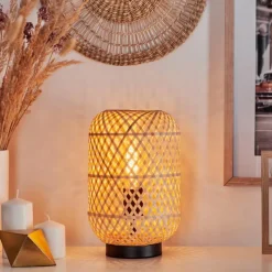 Luminaires Scandinaves-hofstein Lampe de table Bauro Écru, Noir, 1 lumière