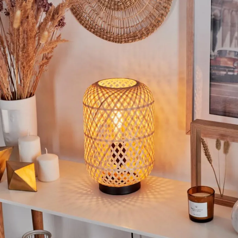 Luminaires Scandinaves-hofstein Lampe de table Bauro Écru, Noir, 1 lumière