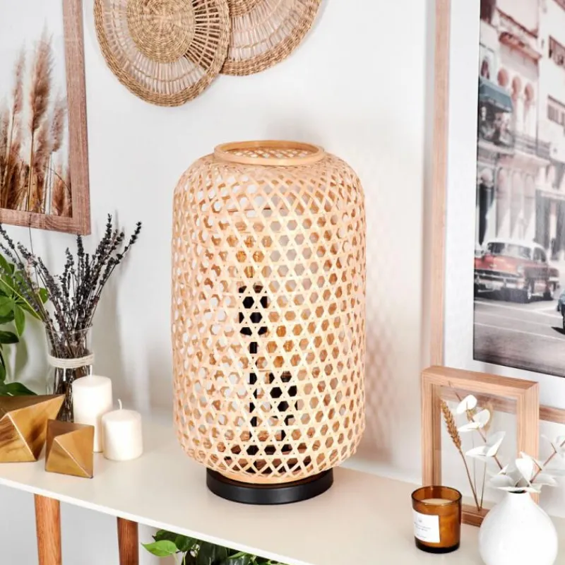 Luminaires Scandinaves-hofstein Lampe de table Bauro Écru, Noir, 2 lumières