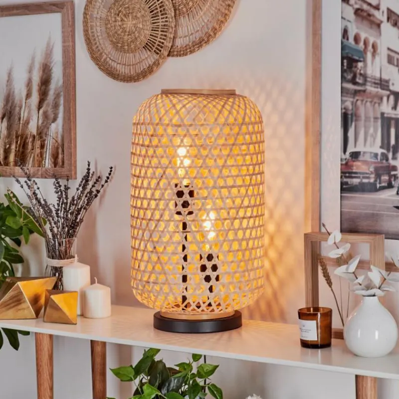 Luminaires Scandinaves-hofstein Lampe de table Bauro Écru, Noir, 2 lumières