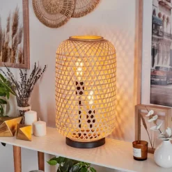 Luminaires Scandinaves-hofstein Lampe de table Bauro Écru, Noir, 2 lumières