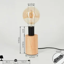 Luminaires Scandinaves-hofstein Lampe de table Beccar Écru, Noir, 1 lumière