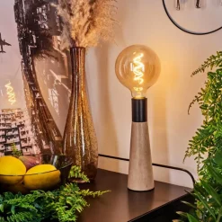 Luminaires Scandinaves-hofstein Lampe de table Beccar Écru, Noir, 1 lumière