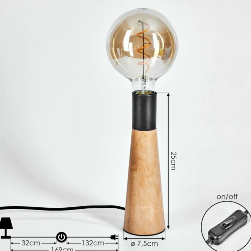 Luminaires Scandinaves-hofstein Lampe de table Beccar Écru, Noir, 1 lumière