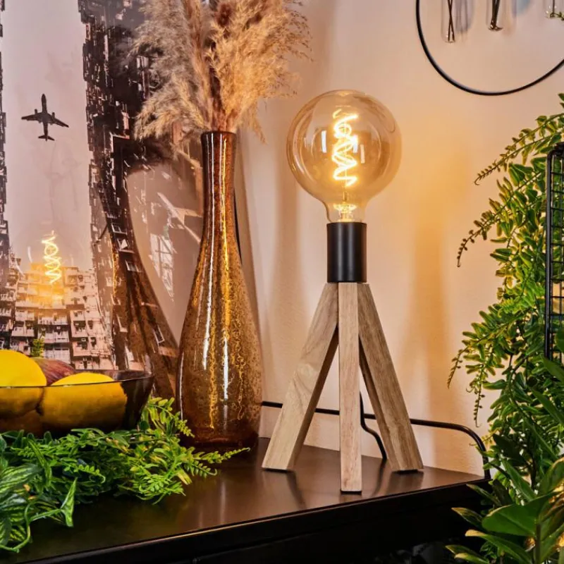 Luminaires Scandinaves-hofstein Lampe de table Beccar Écru, Noir, 1 lumière