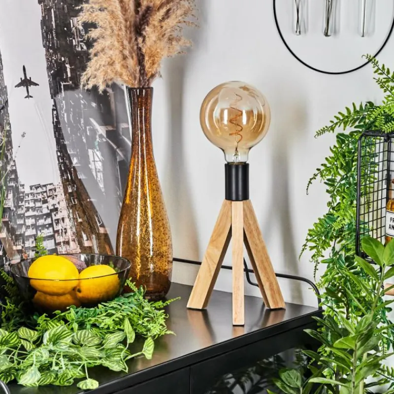 Luminaires Scandinaves-hofstein Lampe de table Beccar Écru, Noir, 1 lumière