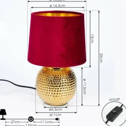 Lampes En Tissu-hofstein Lampe de table Beddie Or, 1 lumière