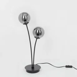 Suspension Verre Fumé-hofstein Lampe de table Belleoram LED Noir, 2 lumières