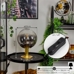 Lampes Dorées-hofstein Lampe de table Berle Or, 1 lumière