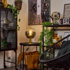 Lampes Dorées-hofstein Lampe de table Berle Or, 1 lumière