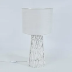 Lampes En Tissu-hofstein Lampe de table Beteta Blanc, 2 lumières