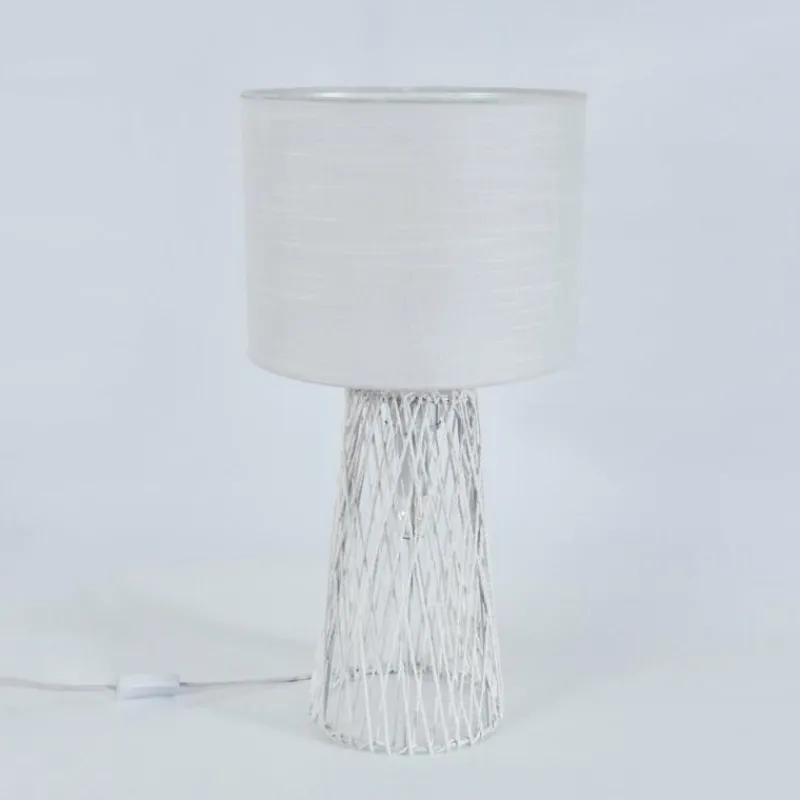 Lampes En Tissu-hofstein Lampe de table Beteta Blanc, 2 lumières