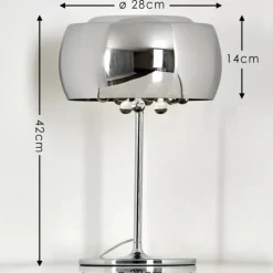 hofstein Lampe de table Blacklick Chrome, 3 lumières