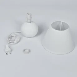 Lampes En Tissu-hofstein Lampe de table Bodin Blanc, 1 lumière