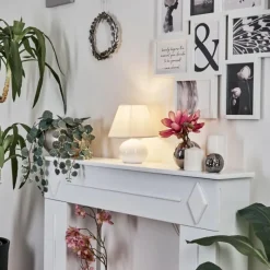 Lampes En Tissu-hofstein Lampe de table Bodin Blanc, 1 lumière