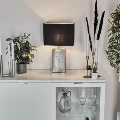 Lampes En Tissu-hofstein Lampe de table Boldrarias Chrome, Argenté, 1 lumière