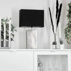 Lampes En Tissu-hofstein Lampe de table Boldrarias Chrome, Argenté, 1 lumière