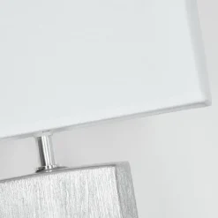 Lampes En Tissu-hofstein Lampe de table Boldrarias Chrome, Argenté, 1 lumière