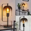 Suspension Verre Fumé-hofstein Lampe de table Bourges Noir, 1 lumière