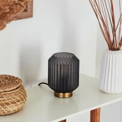 Suspension Verre Fumé-hofstein Lampe de table Briel Laiton, 1 lumière