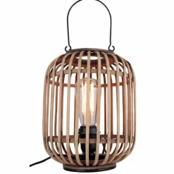 Luminaires Rustiques-Luminaires Brilliant Lampe de table Brilliant Woodrow Bois clair, 1 lumière