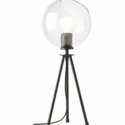 Luminaires Brilliant Lampe de table Brilliant AFTON Noir, Transparent, 2 lumières