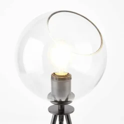 Luminaires Brilliant Lampe de table Brilliant AFTON Noir, Transparent, 2 lumières