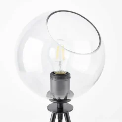 Luminaires Brilliant Lampe de table Brilliant AFTON Noir, Transparent, 2 lumières