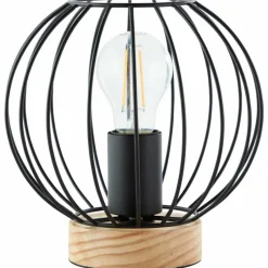 Luminaires Rustiques-Luminaires Brilliant Lampe de table Brilliant SORANA Bois foncé, Noir, 1 lumière