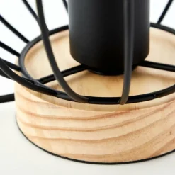 Luminaires Rustiques-Luminaires Brilliant Lampe de table Brilliant SORANA Bois foncé, Noir, 1 lumière