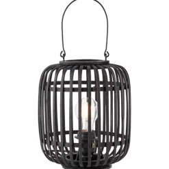 Luminaires Rustiques-Luminaires Brilliant Lampe de table Brilliant Woodrow Bois foncé, Noir, 1 lumière