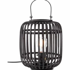 Luminaires Rustiques-Luminaires Brilliant Lampe de table Brilliant Woodrow Bois foncé, Noir, 1 lumière