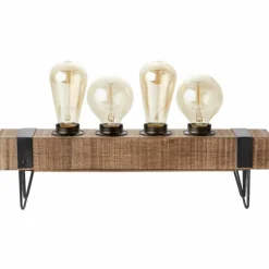 Luminaires Scandinaves-Luminaires Brilliant Lampe de table Brilliant Woodhill Bois foncé, Noir, 4 lumières