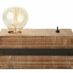 Luminaires Scandinaves-Luminaires Brilliant Lampe de table Brilliant Woodhill Bois foncé, Noir, 1 lumière